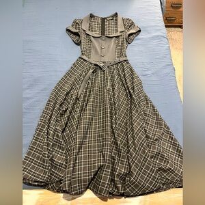 Voodoo Vixen ELLA TARTAN FLARE DRESS